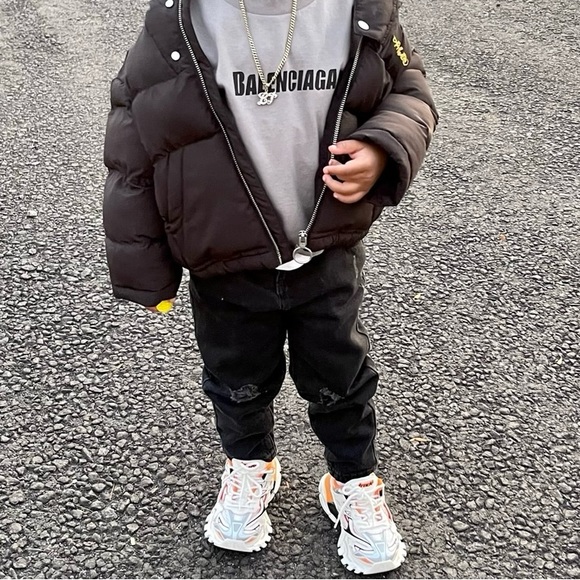 Balenciaga Kids
Track 2 mesh & nylon lace-up sneakers - Picture 7 of 8